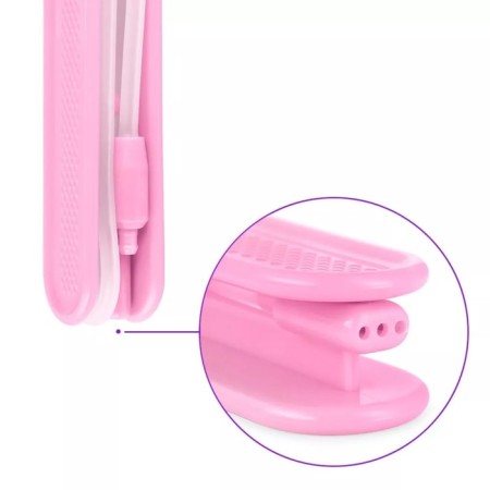 Irrigator KitFort KT-2957-1, portable, 320 ml, 3 modes, 2 nozzles, from battery, white-pink-3