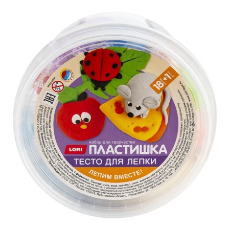 Plashka modeling dough, 18 col. 24 grams, with a mold-3
