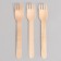 Wooden forks, 14 cm, 12 pcs