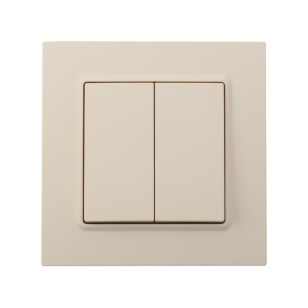 Tot Elegant switch, 10 a, 2 cl., Hidden, beige-2