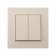 Tot Elegant switch, 10 a, 2 cl., Hidden, beige