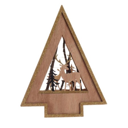 New Year's decor with backlight "Christmas tree with a deer" 18 × 5.5 × 23 cm-6
