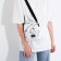 Youth bag with lightning, external pocket, white color