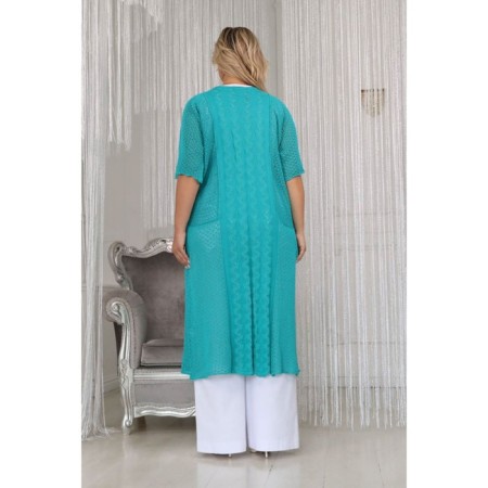 Cardigan female, size 54, green color-13
