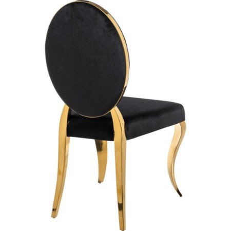 Stool on a metal frame ODDA Metal/fabric, gold/black 50.5x65x91 cm-9