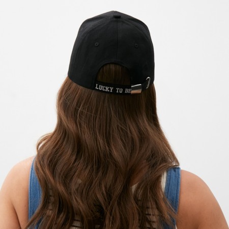 Women's cap with embroidery Mist Lucky, Black, p. 56-58-3