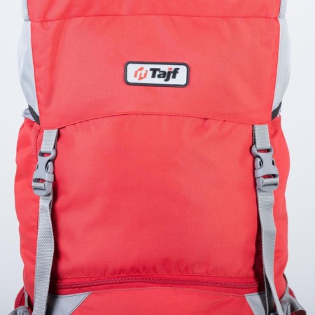 Tourist backpack, TAIF, 80 l, screed department, 2 outer pockets, 2 side pockets, gray/red color-3
