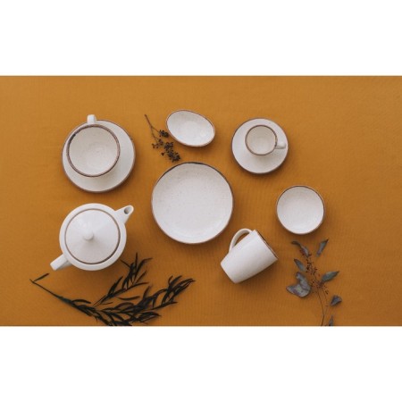 A saucer for a tea cup Beige, D = 16 cm, beige color-3