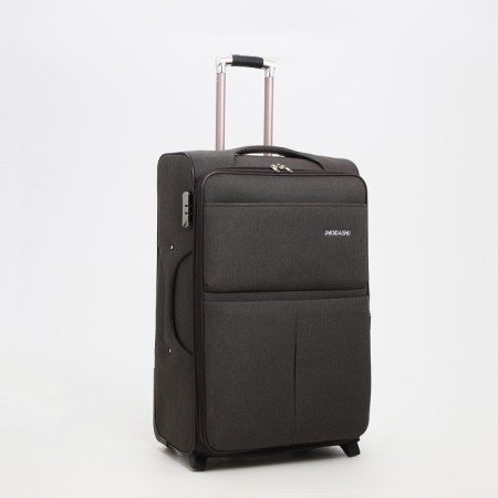 Big suitcase 28 ", a lightning department, code castle, 3 wheels, 2 outer pockets, brown color-1
