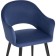 Stol on a metal frame Apr Metal/velor, black/blue 57x57x81 cm