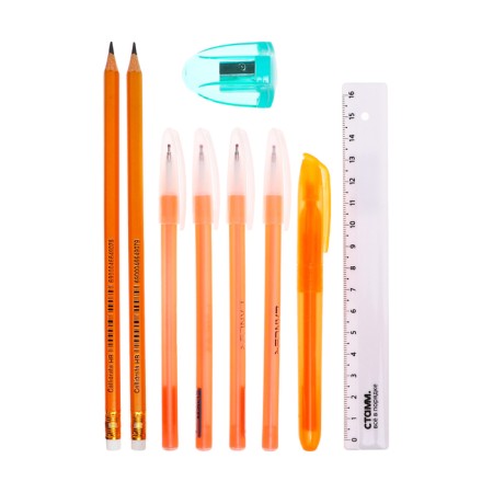Penal soft, 1 compartment, 95 x 205 mm, flat, with filling 9 items, calligrata "geese-gushi", universal-6