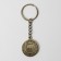 Key keychain, metal “yes-no” horseshoe, brass, 3 x 3.5 x 2.5 cm