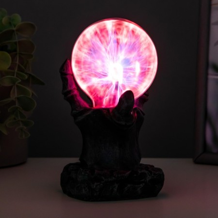 Plasma ball "Ghostly hand" 9x9x17 cm-2