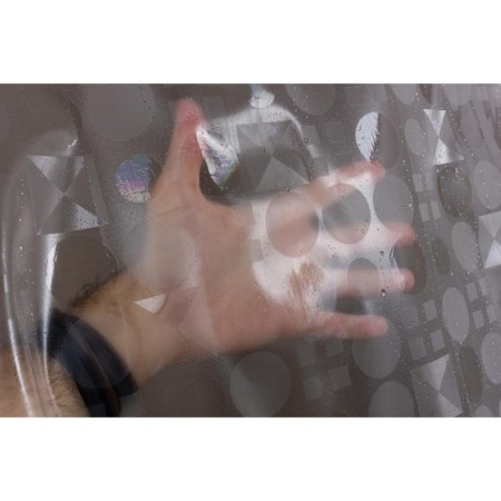 Bath curtains Meiwa Gravity 182x182 cm, PVC, transparent-4