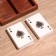 Casket for playing cards for 2 decks 15.5x12x3.5 cm, tree shisham