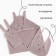 Set of crumb I (towel-angle, mitten, bib), pink, 100% HL, 360 g/m2
