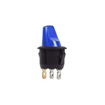 Round key 12V 16A (3C) On-OFF blue with backlight (RWB-224, SS-214) Rexant 1080-2
