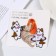 Set of icons (2 pcs.) "Cat-Sportsman", colored in ferrous metal