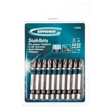 Gross bit set, steel S2, PH1 x 50 mm, 10 pcs.-3