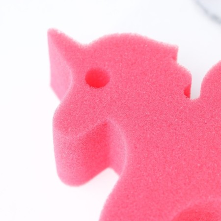 Body sponge children "Unicorn", 11 × 9.5 × 4 cm, pink color-2