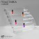 Stand for varnishes 7 floors, plexiglass, 31 × 31 × 25 cm, color transparent color