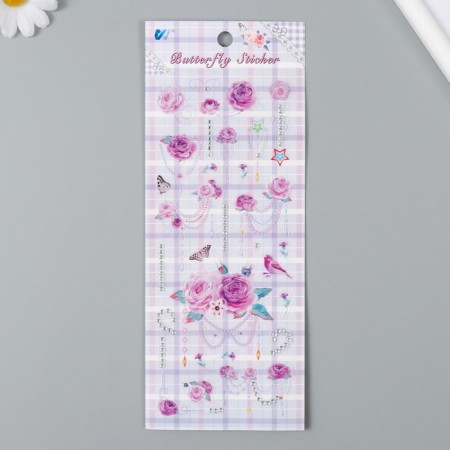 Plot sticker "Rose and beads" mix 26.4x10.4 cm-1