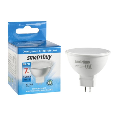Smartbuy, GU5.3, 7 W, 6000 K, cold white light lamp