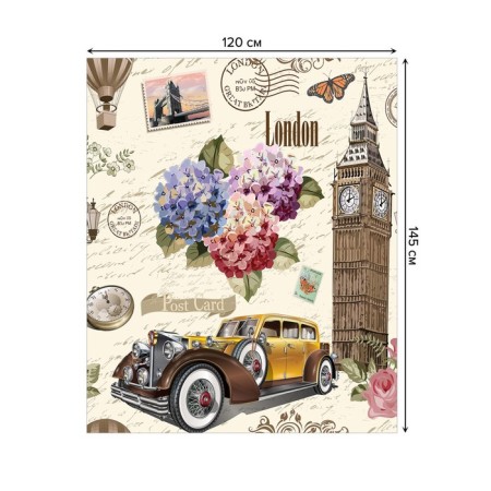 The tablecloth “London”, rectangular, oxford, size 120x145 cm-1