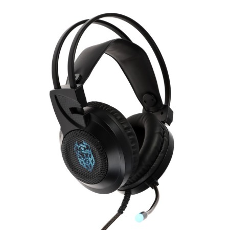 The headphones of Qumo Odin, game, microphone, 3.5+usb, 2.2m, backlight, black