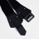 Women's belt, width 7.5 cm, metal buckle, black color