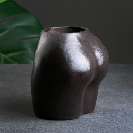 Vase "Aphrodite", black, 1.3 l/16.5x15 cm-1