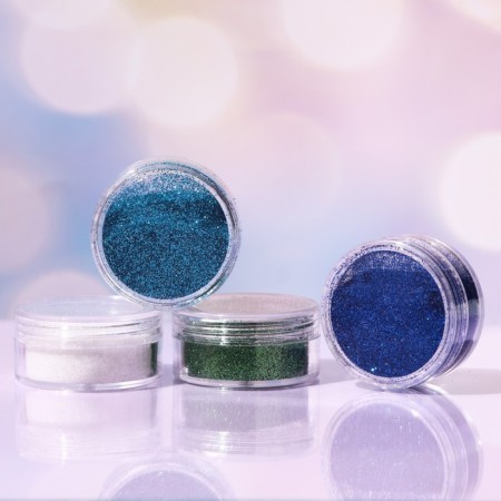 Cosmetic glitter in a jar, mix of flowers, set 4 pcs., 1 jar = 10 g