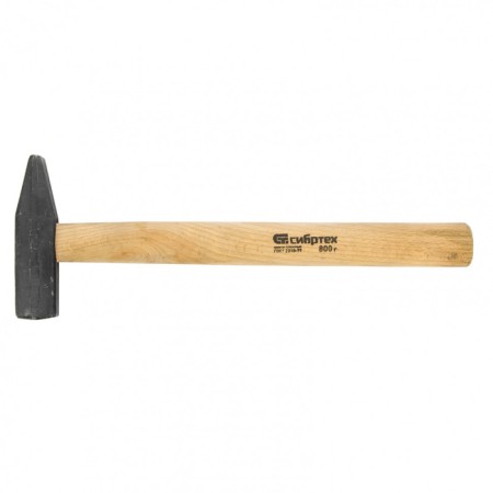 Hammer "Sibrtekh" 10220, locksmith, square steel, wooden handle, 800 g