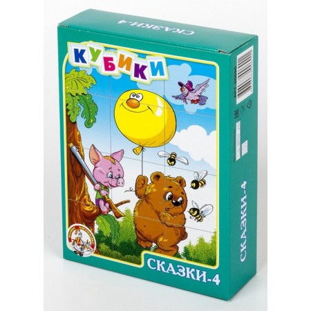 Cubes "Tales-4", without gluing, 12 pcs.