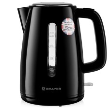 Чайник электрический BRAYER 1058BR-BK, пластик, 2 л, 2200 Вт, чёрный