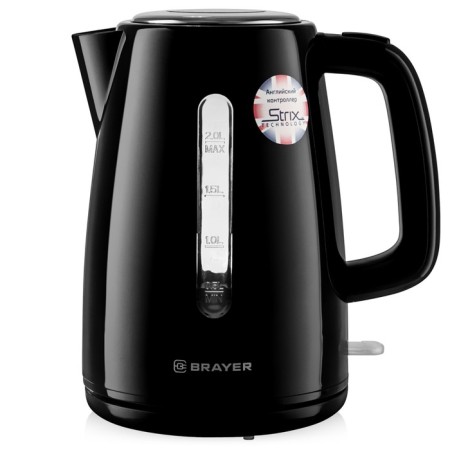 Electric kettle Brayer 1058BR-BK, plastic, 2 l, 2200 watts, black