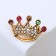 Brooch "Crown" rainbow, color in yellow gold (indivisible packing 12 pcs., Price per pcs.)