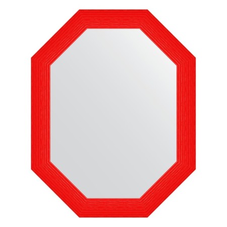 Mirror in the baguette frame, red wave 89 mm, 76x96 cm