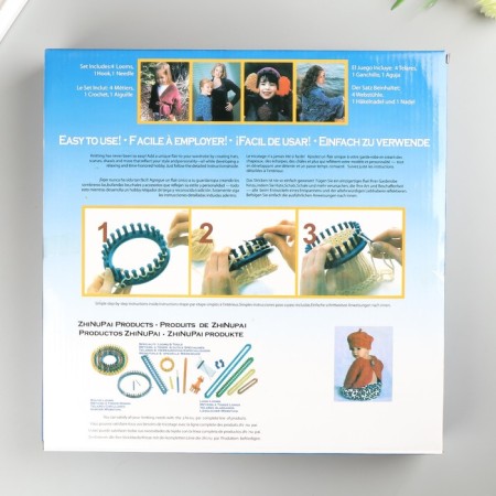 A set of knitting devices 4 pcs hook and needle in the kit D = 14 cm, 19 cm, 24 cm, 30 cm-7
