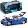 Metal machine Porsche Panamera S, 1: 24, doors, hood and trunk, light and sound effects, blue color open