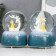 Souvenir polystone water ball light, music "Deer with baby" d = 8 cm mix 12.5x8x8 cm