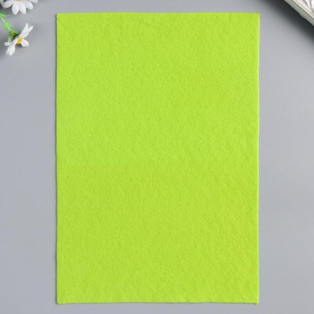 The felt of soft "lime" 1 mm (set of 10 sheets) A4 format format-1