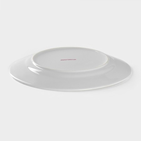 Board ceramic lunch share "Sakura", d = 23 cm, white color-2