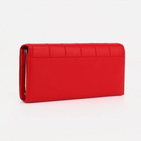 Women's wallet on magnets, red color-1