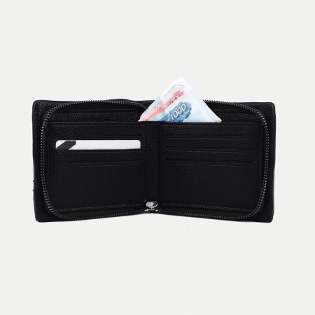 Women's wallet with lightning, black color-3
