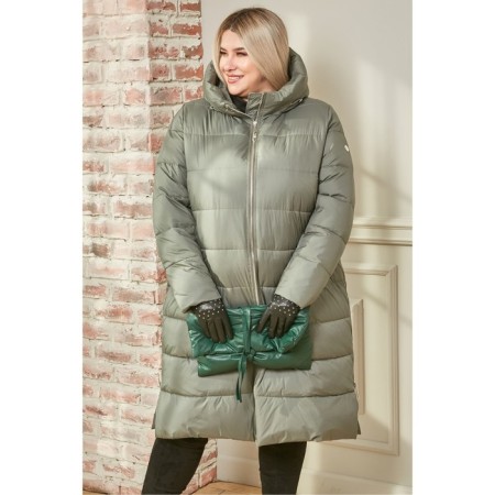 Female coat, size 56, green color-2