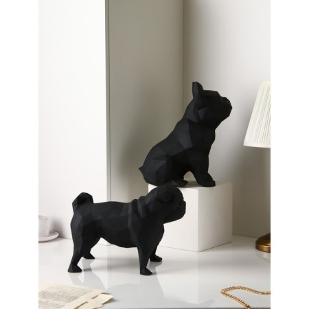A set of figures "Bulldog", geometry, polystone, 34 cm, black color-3
