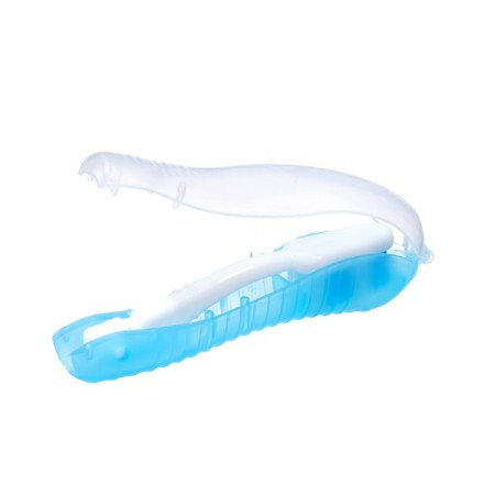 Folding toothbrush in individual packaging 1 piece, medium stiffness, mix-1