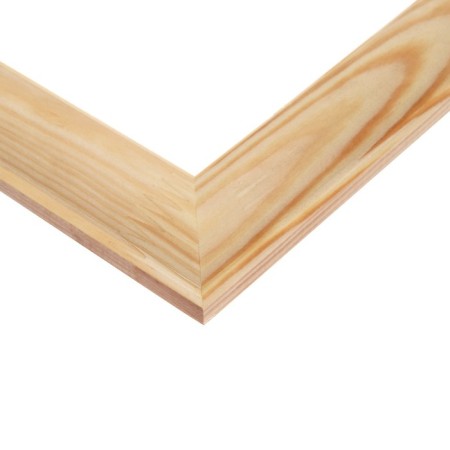 Frame for paintings (mirrors) 50 x 70 cm, profile 37 x 18 mm, emma, unpainted wood (suitable for decoration)-2