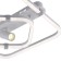 Ceiling light ESCADA, 10280/2LED. 1x62+3W, LED, 4850LM, 3000/4000/6500K, 545x505x155 mm, color chromium